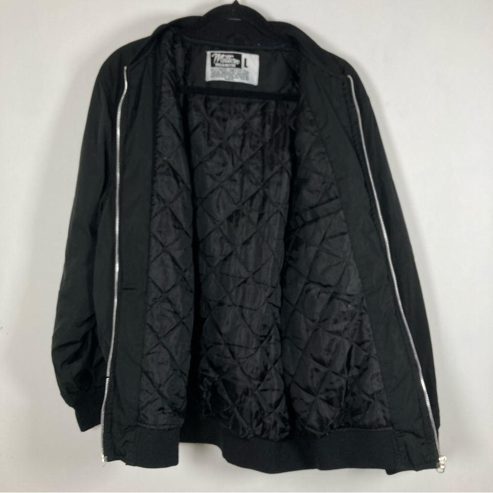 Million DOLLA MOTIVE 'TRAPPERS' Men’s Bomber Jacket Black L Logo Embroidered - Picture 8 of 16